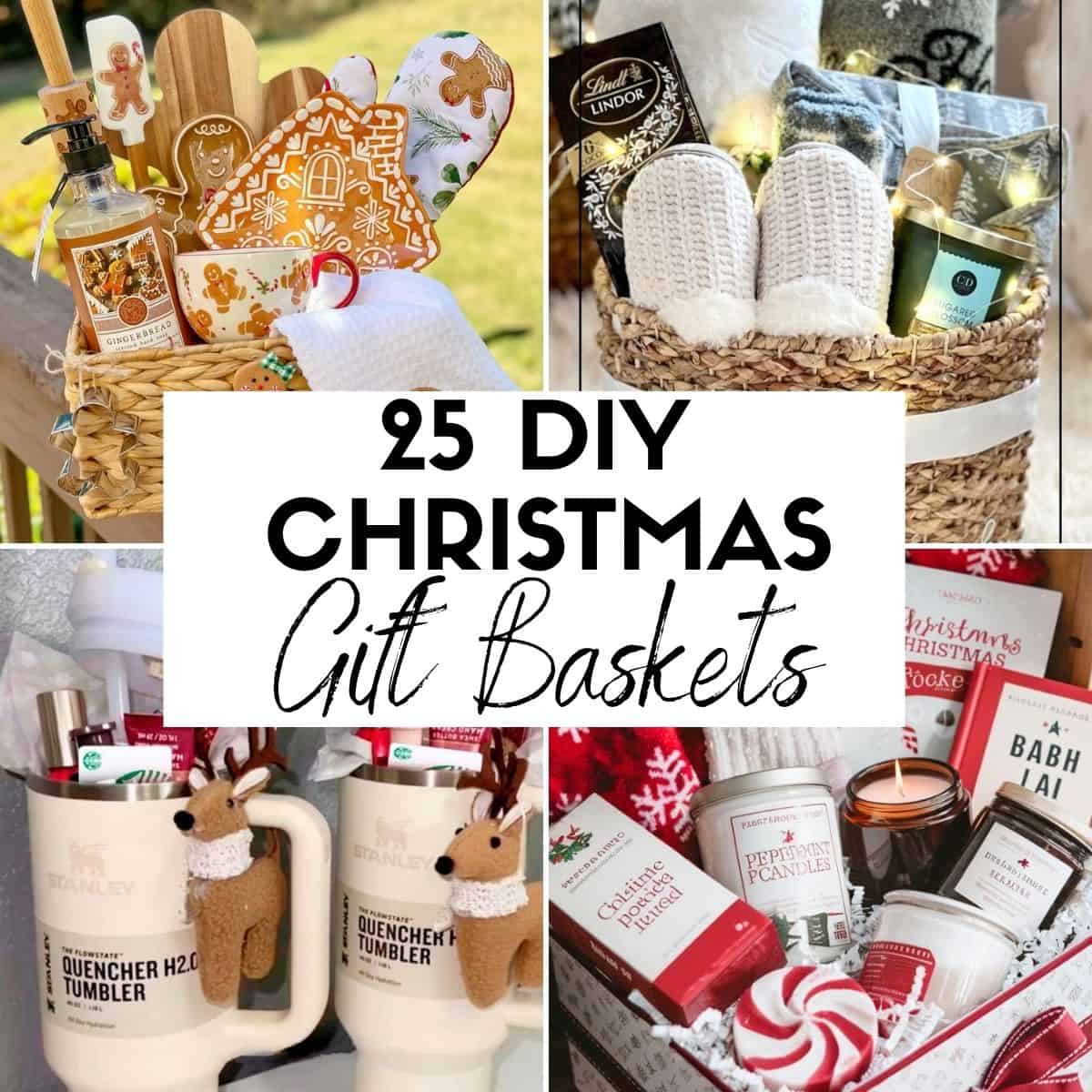 25 DIY Christmas Gift Baskets HOOP Post Collage