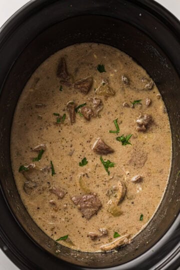 featured image of Beef Stroganoff in the crockpot