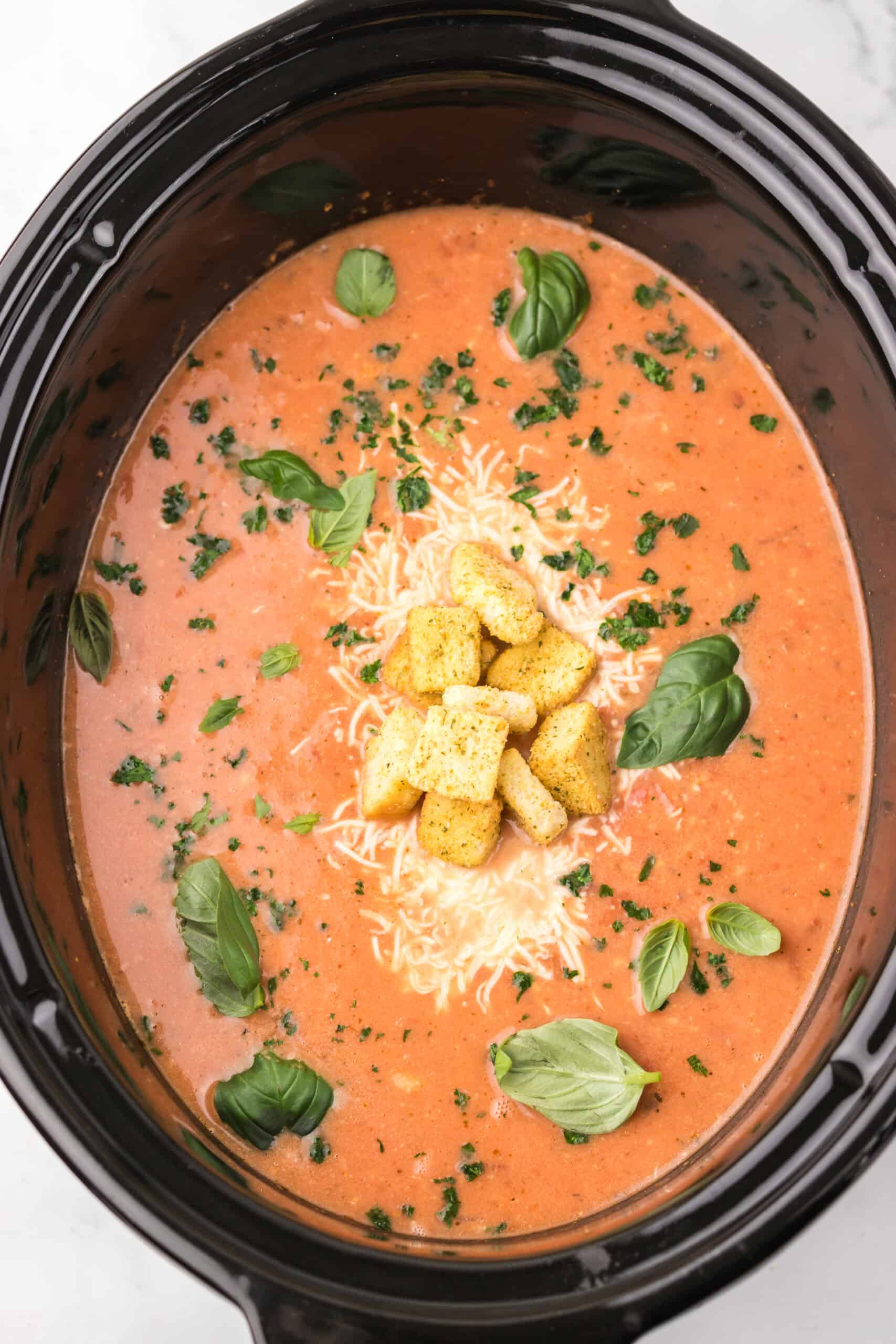 Slow Cooker Chicken Parmesan Soup