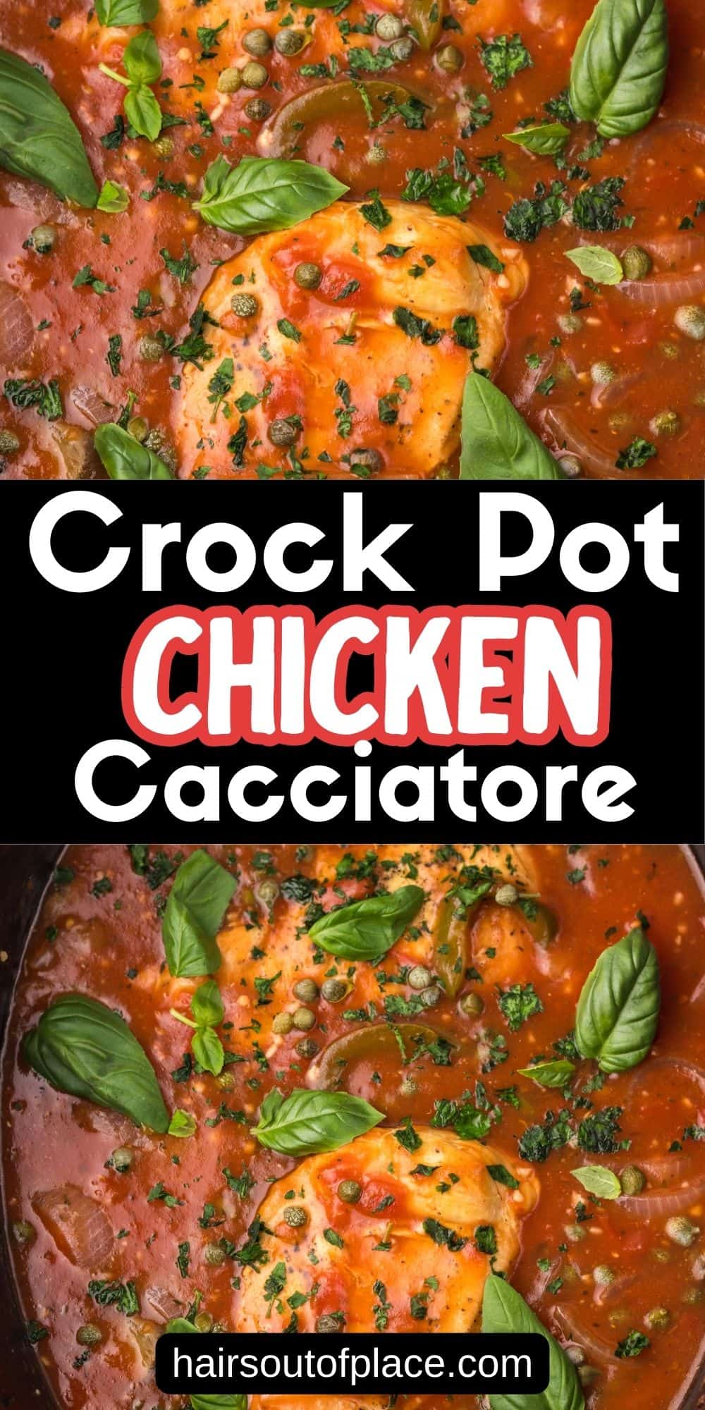 slow cooker chicken cacciatore pin for pinterest