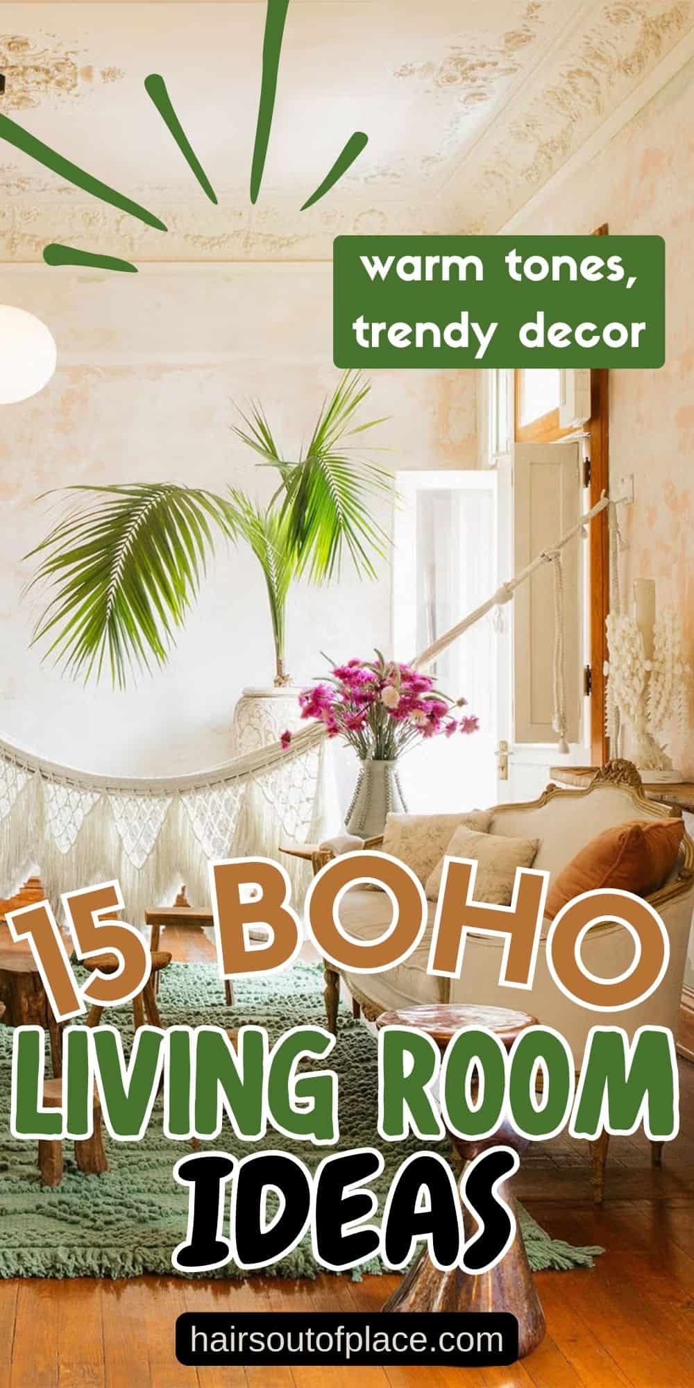 15 Boho Living Room Ideas Pinterest pins