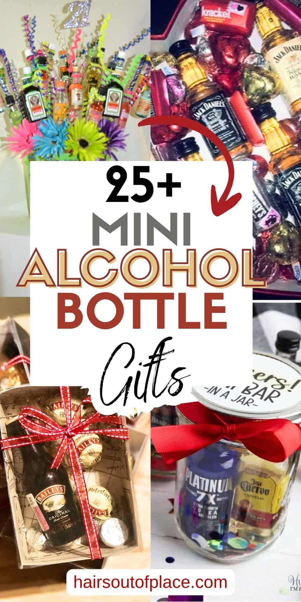25+ Mini Alcohol Bottle Gifts Pinterest pin