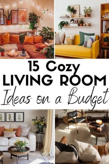 15 Cozy Living Room Ideas on a Budget HOOP Post Collage