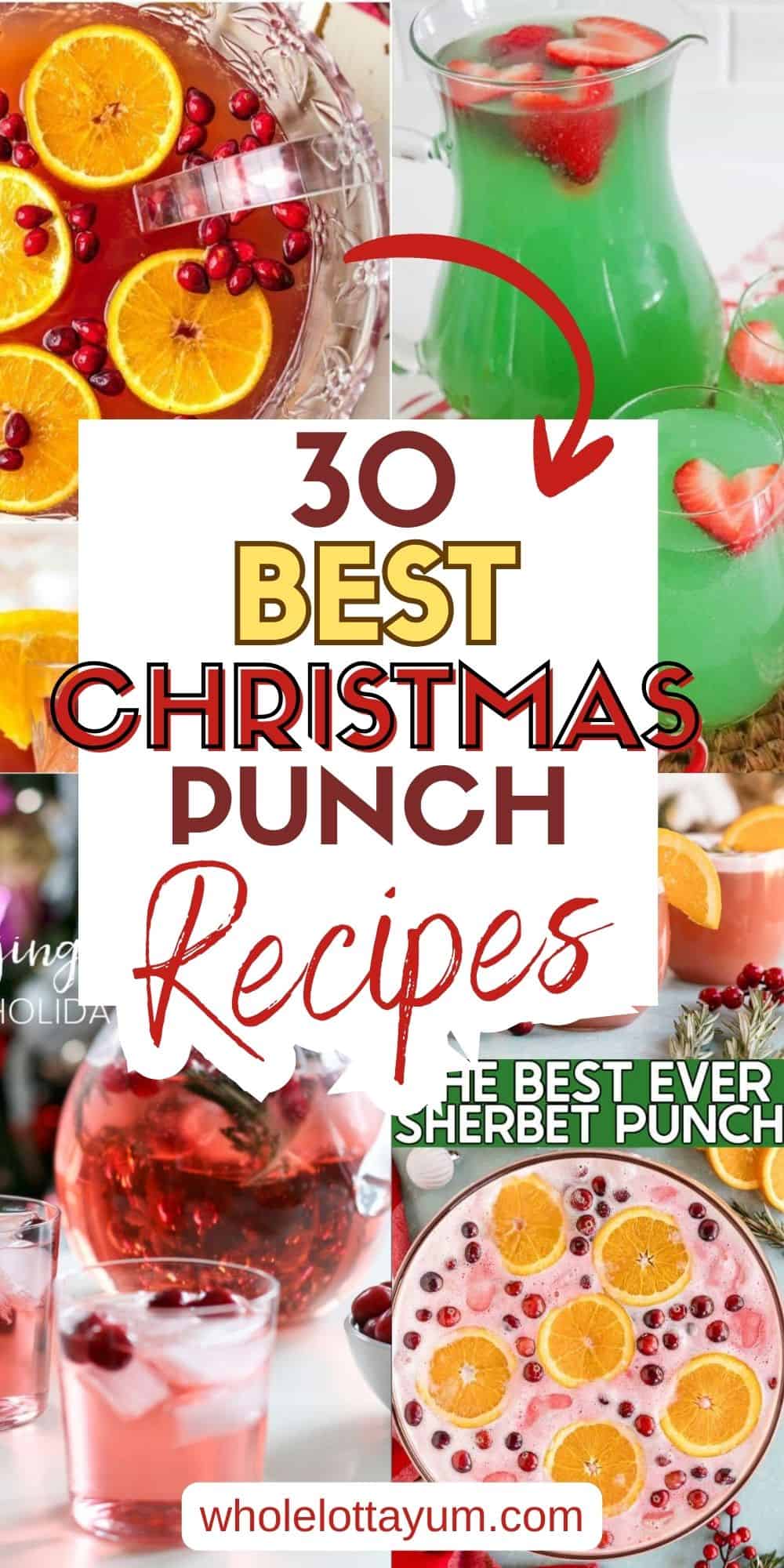 30 Christmas Punch Recipes Pinterest pin