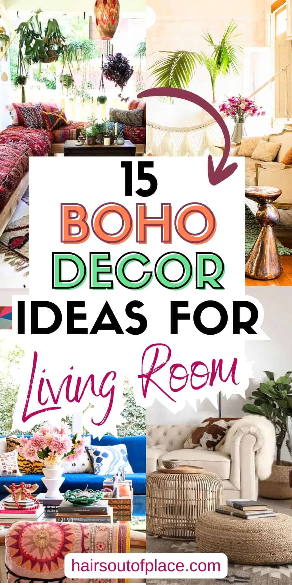 15 Boho Living Room Ideas Pinterest pins