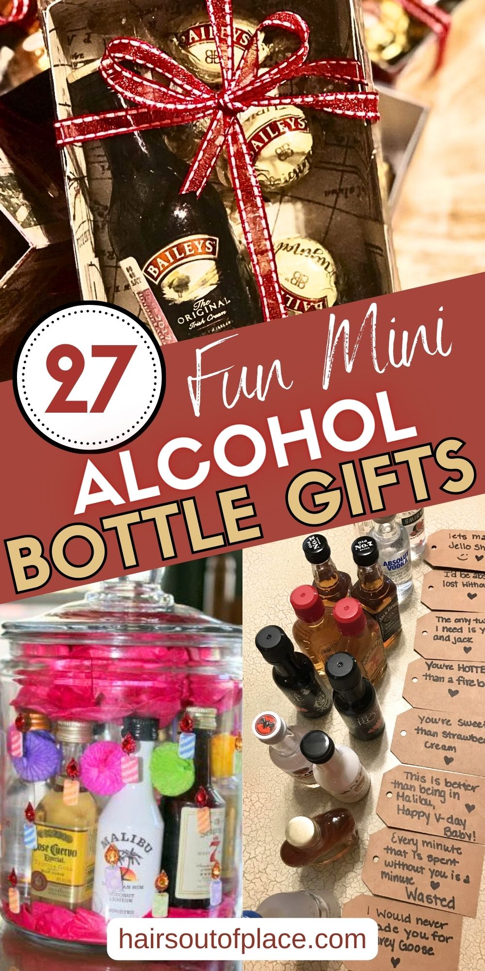 25+ Mini Alcohol Bottle Gifts Pinterest pin