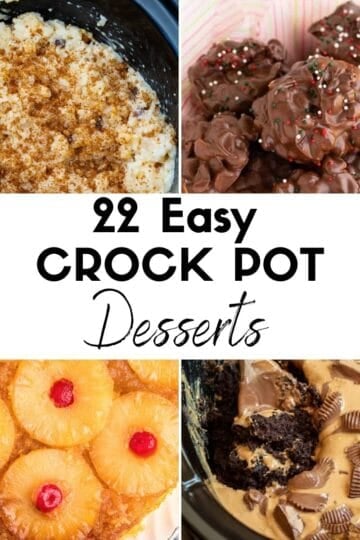 22 Easy Crock Pot Desserts HOOP Post Collage