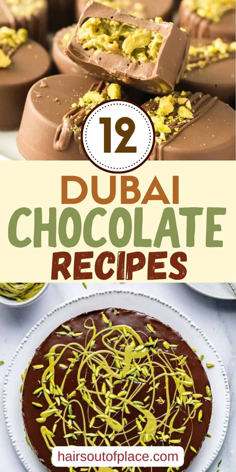 12 Dubai Chocolate Recipes Pinterest pin