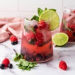 Blueberry Raspberry Mint Mocktail