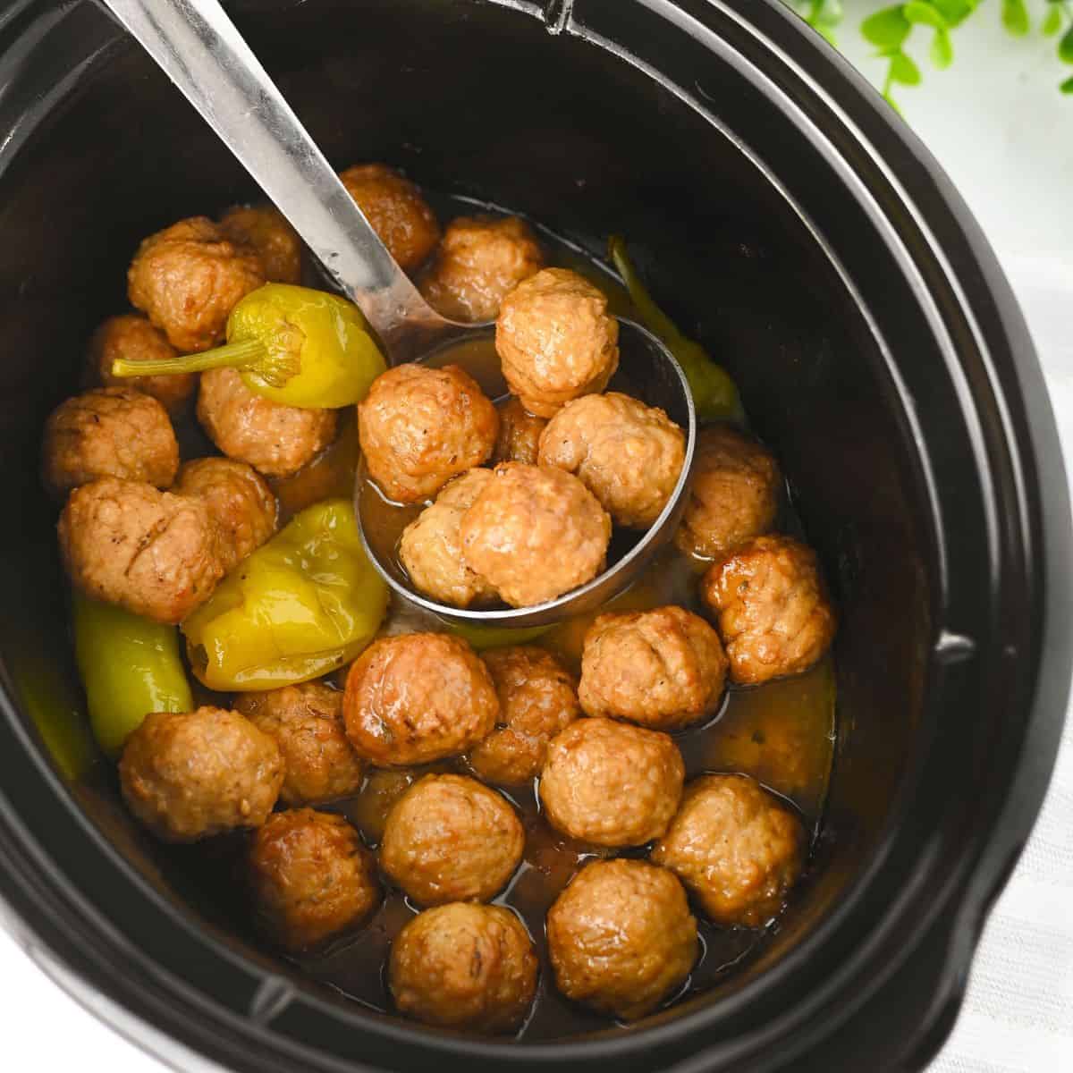 Crockpot Mississippi Meatballs