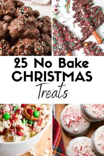 25 No Bake Christmas Treats HOOP Post Collage