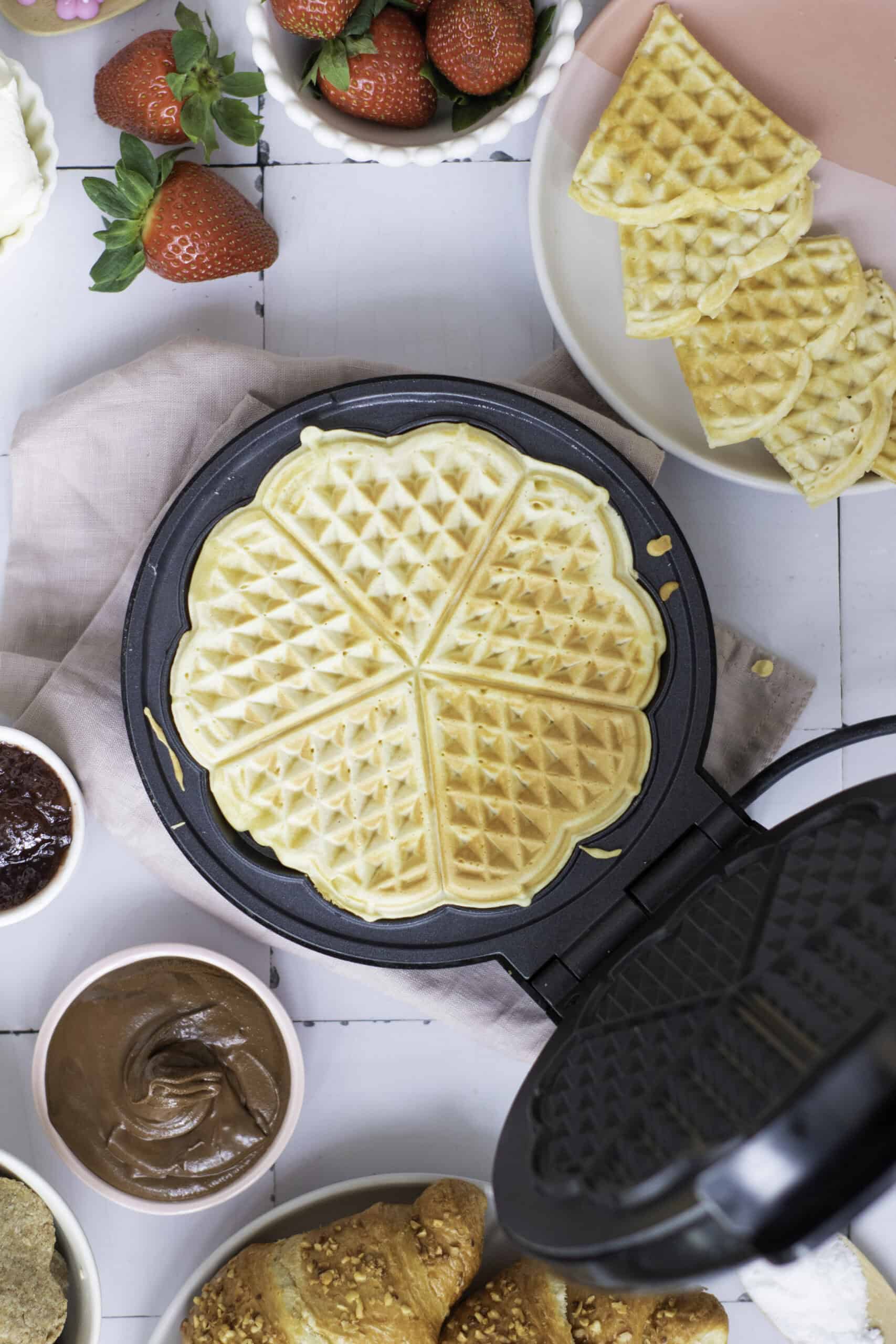 Valentine’s Day Breakfast Board Waffles