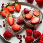 Strawberry Nutella Heart Toasts