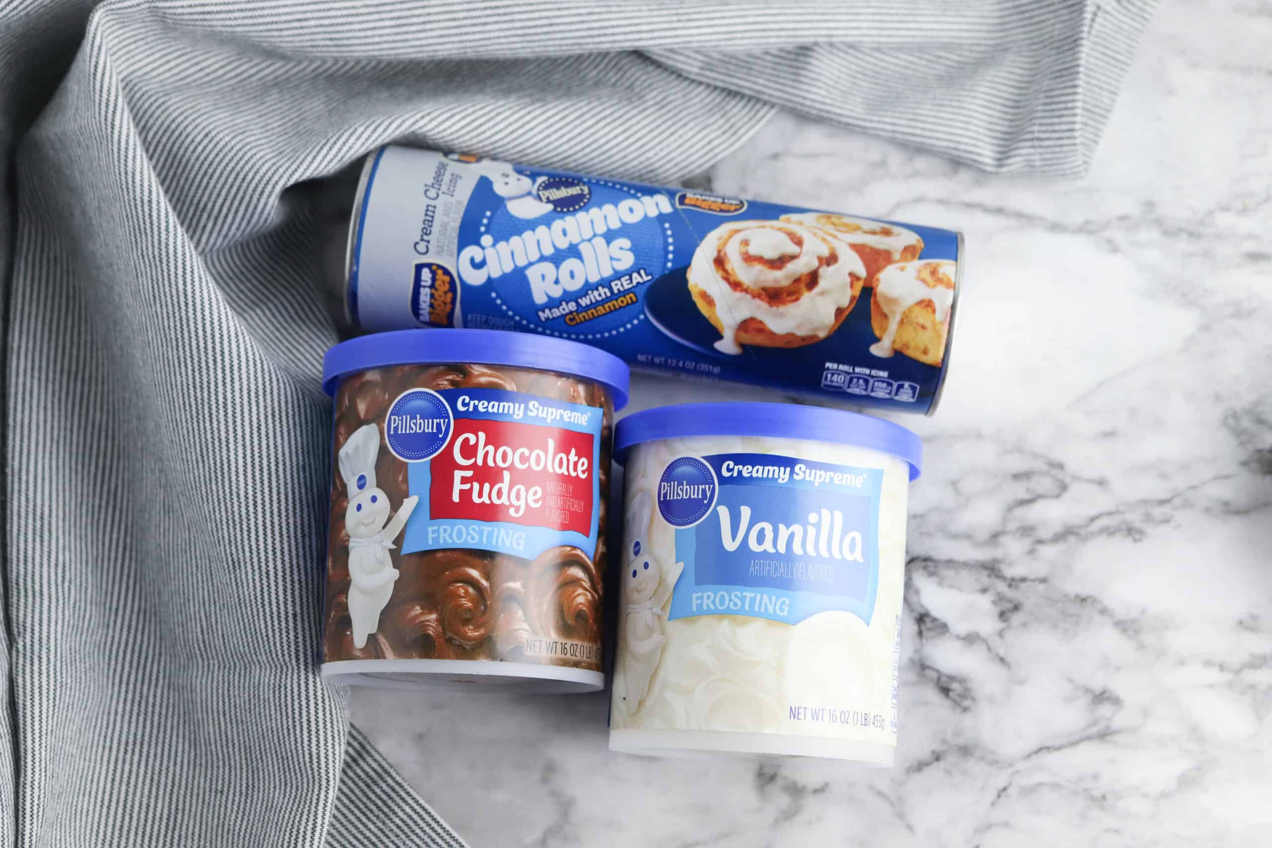 ingredients needed for the super bowl cinnamon rolls