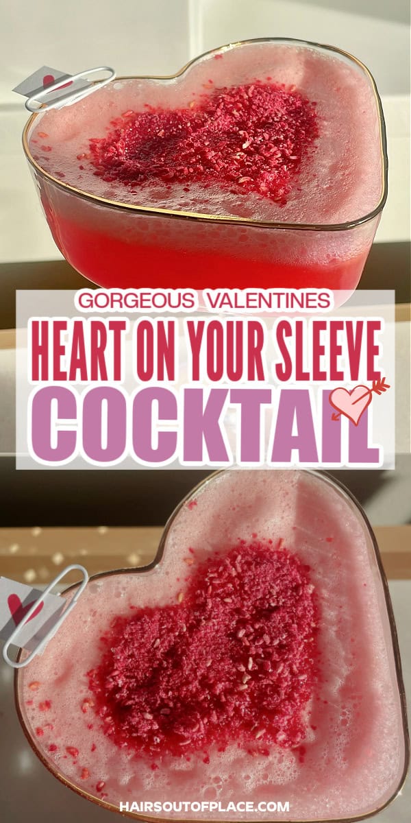 heart on your sleeve valentines cocktail very cute and aesthetic cocktail for valentines day or galentines day