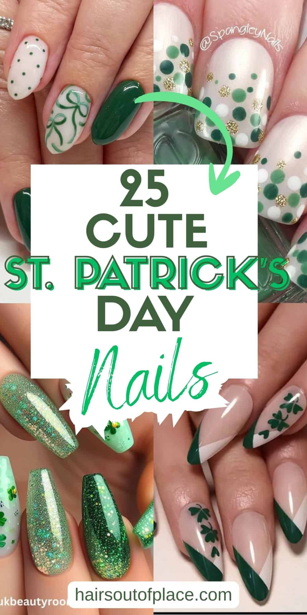 25 Cute St. Patrick's Day Nails Pinterest pin