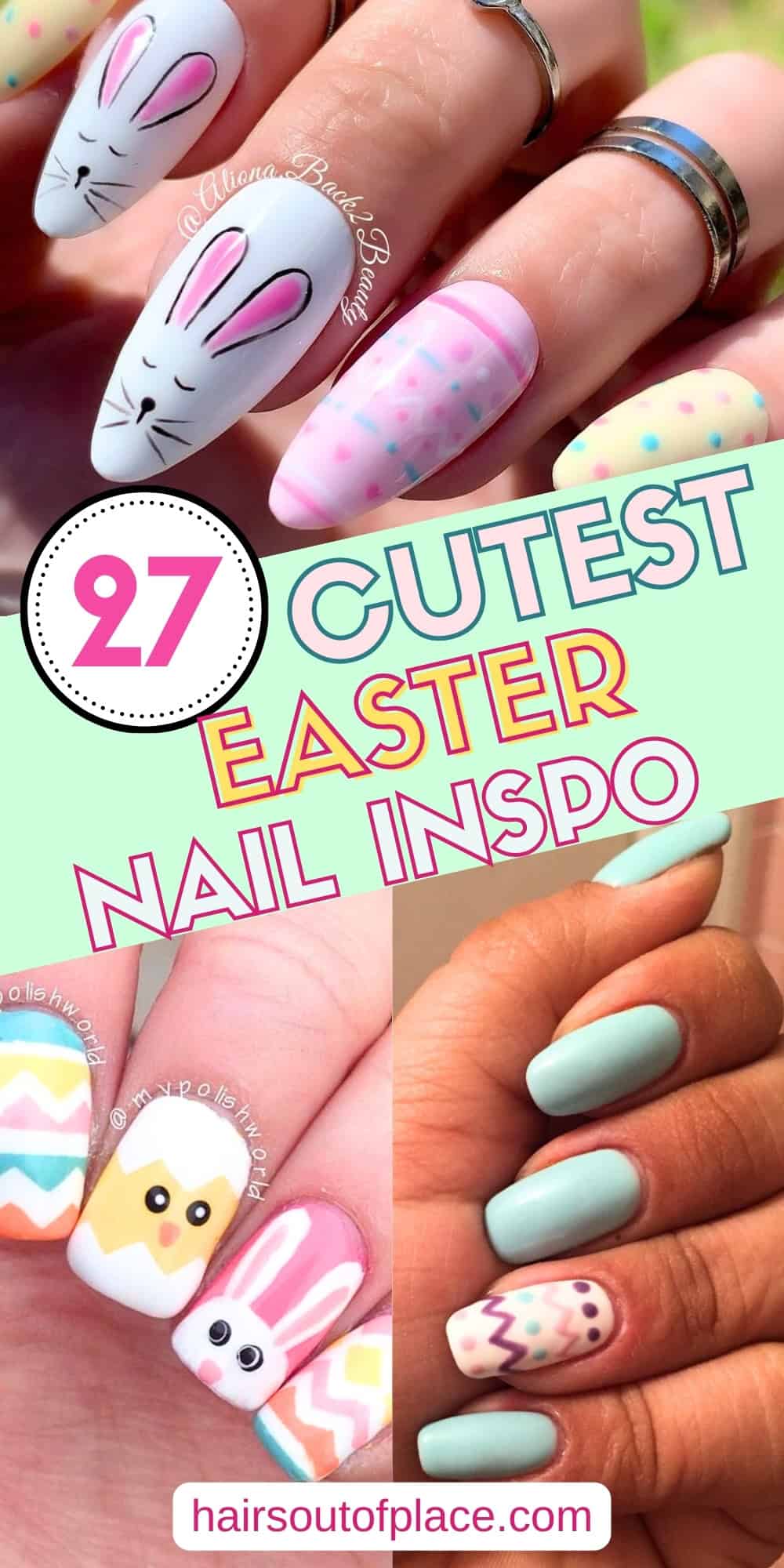 27 Cute Easter Nails Pinterest pin