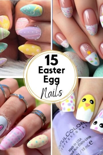 15 Easter Egg Nails HOOP Collage Images