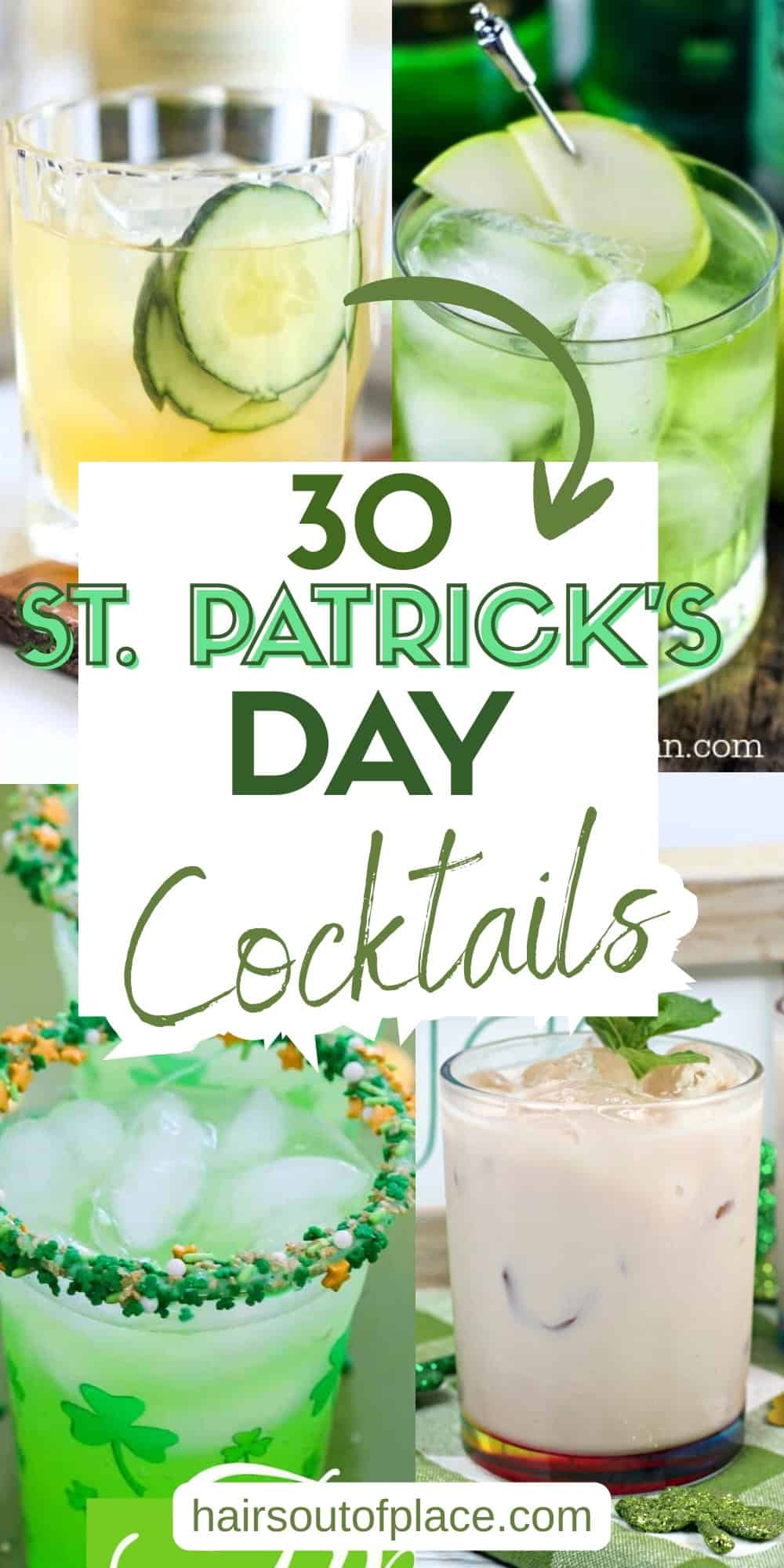 30 Easy St Patricks Day cocktails pinterest pin