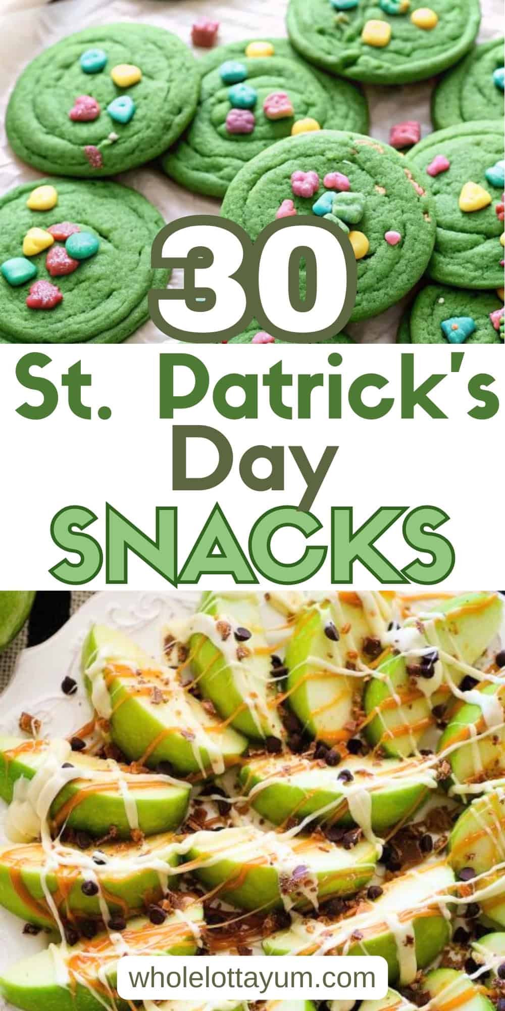 30 St. Patrick's Day Snacks Pinterest pin