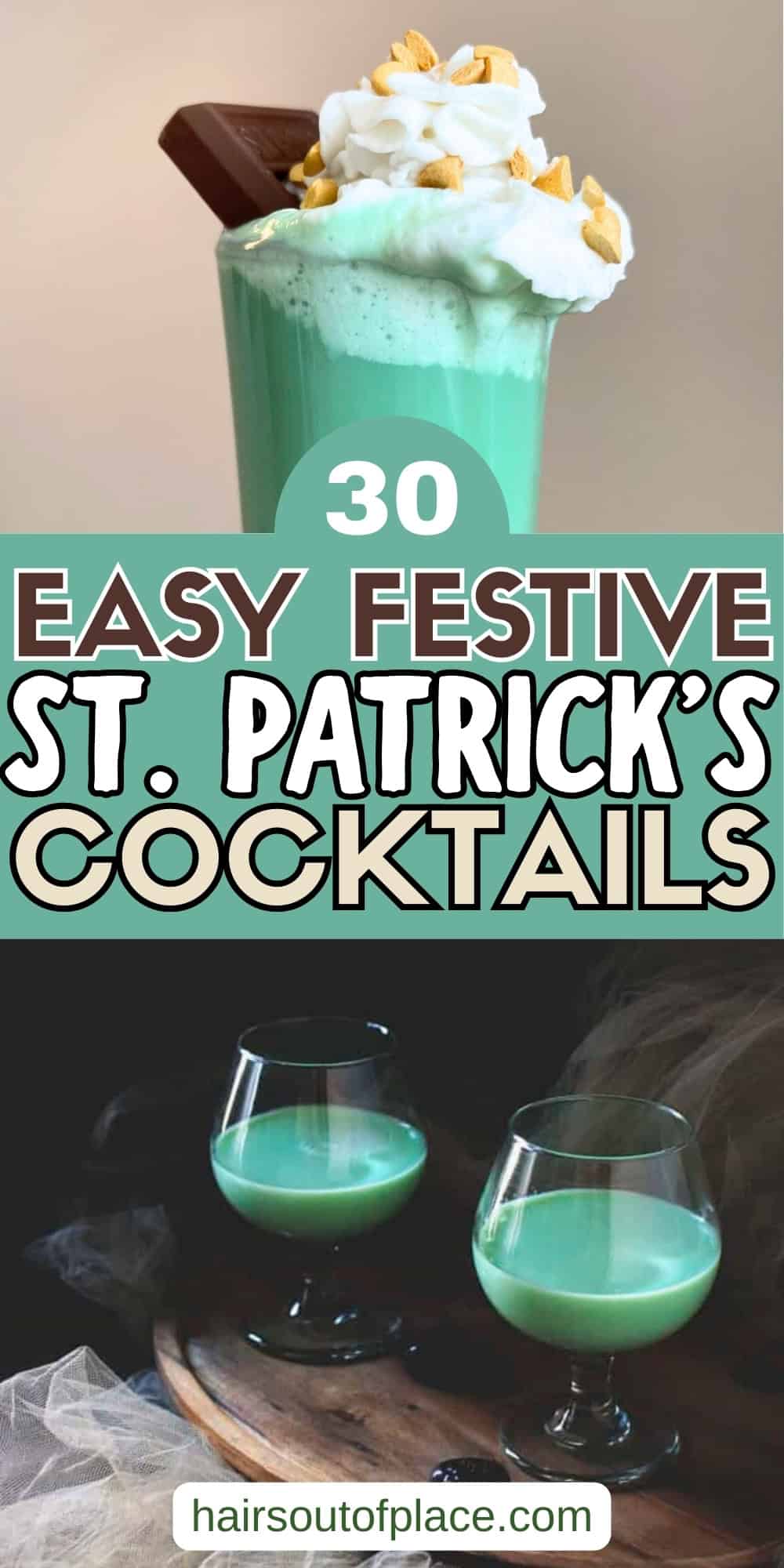 30 Easy St Patricks Day cocktails pinterest pin