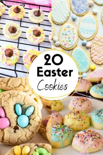 collage of fun and colorful Easter cookies