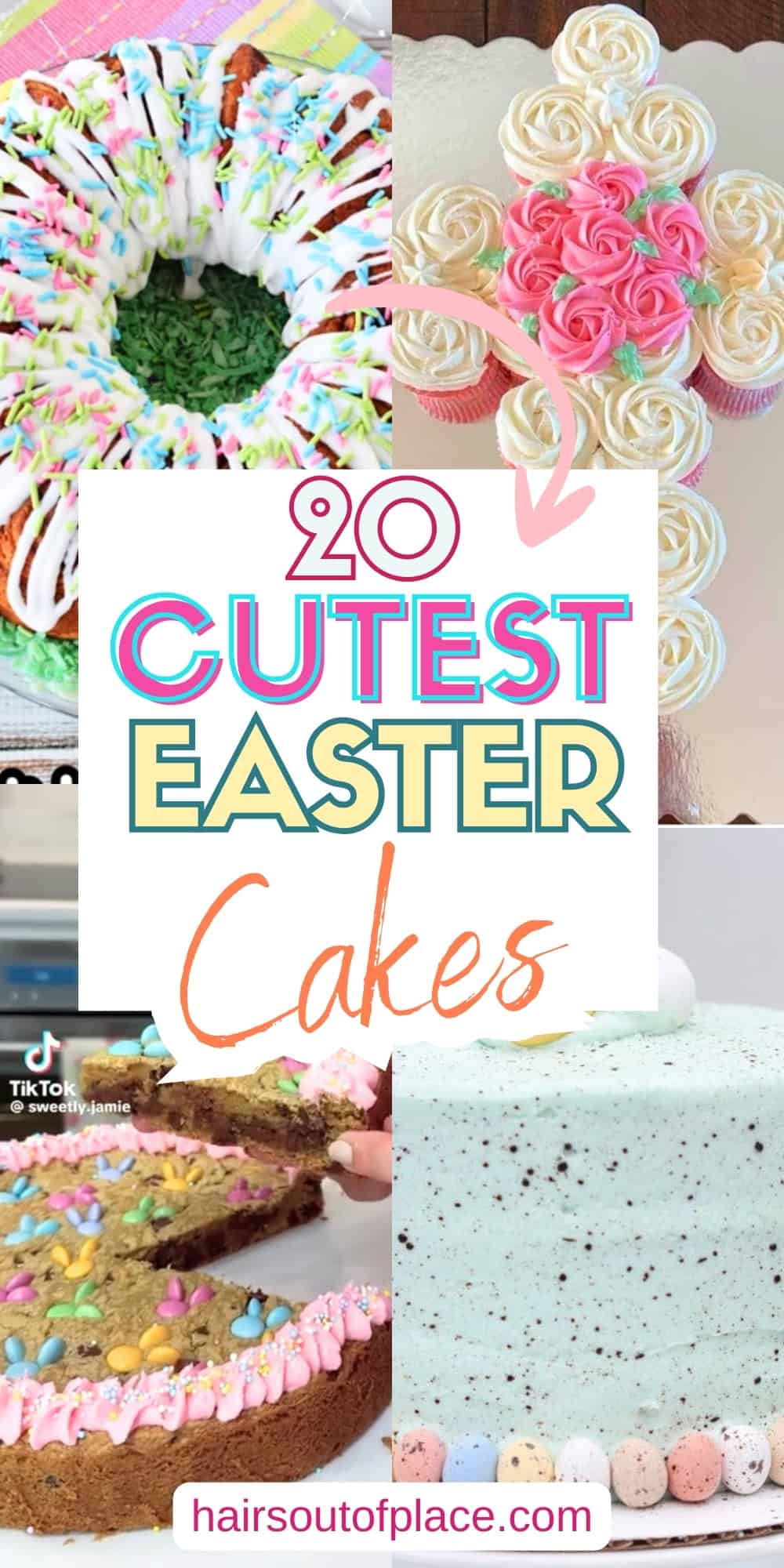 20 Cute & Easy Easter Cake Recipes Pinterest pin