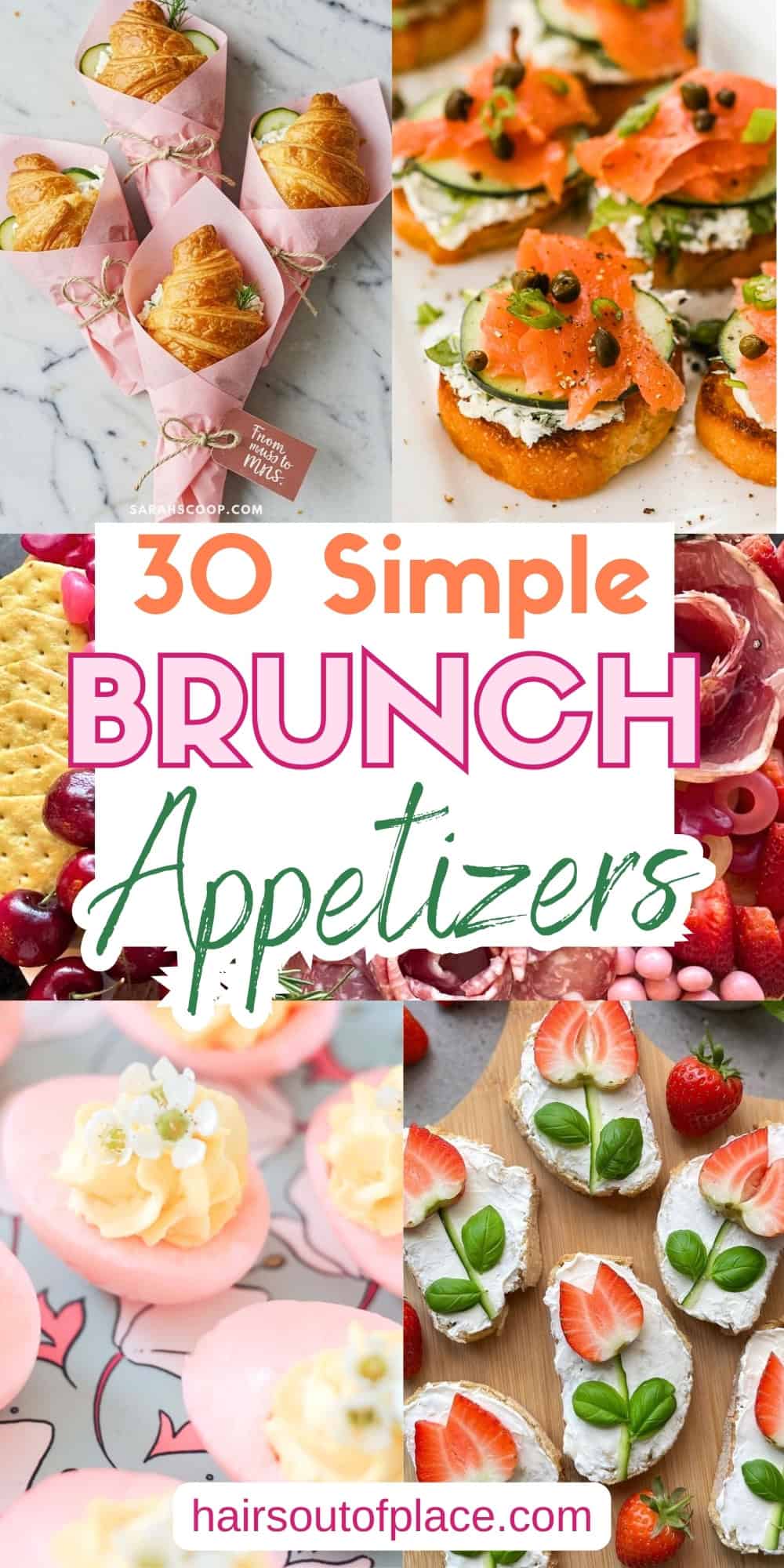 30 Simple Brunch Appetizers (Make Ahead) Pinterest pin