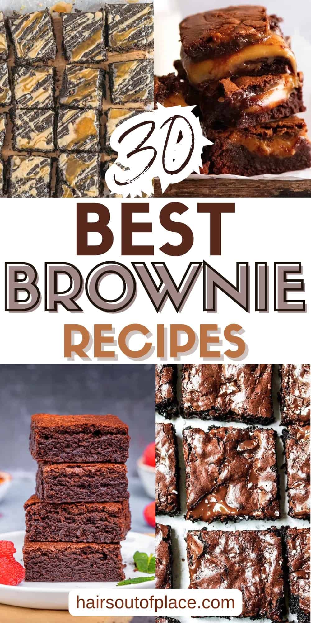 30 Best Brownie Recipes Pinterest pin