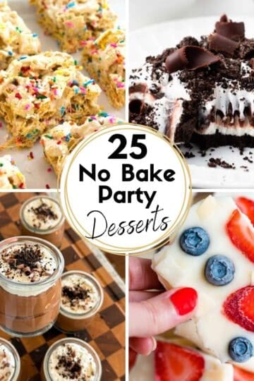 25 Easy No Bake Desserts for a Crowd HOOP Collage Images