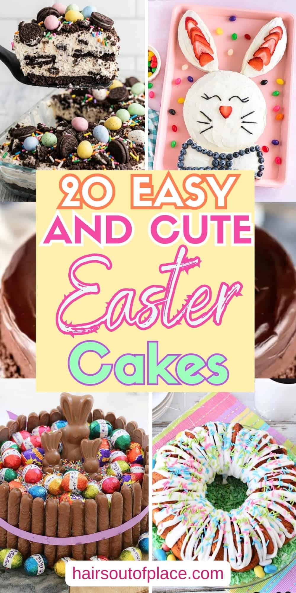 20 Cute & Easy Easter Cake Recipes Pinterest pin