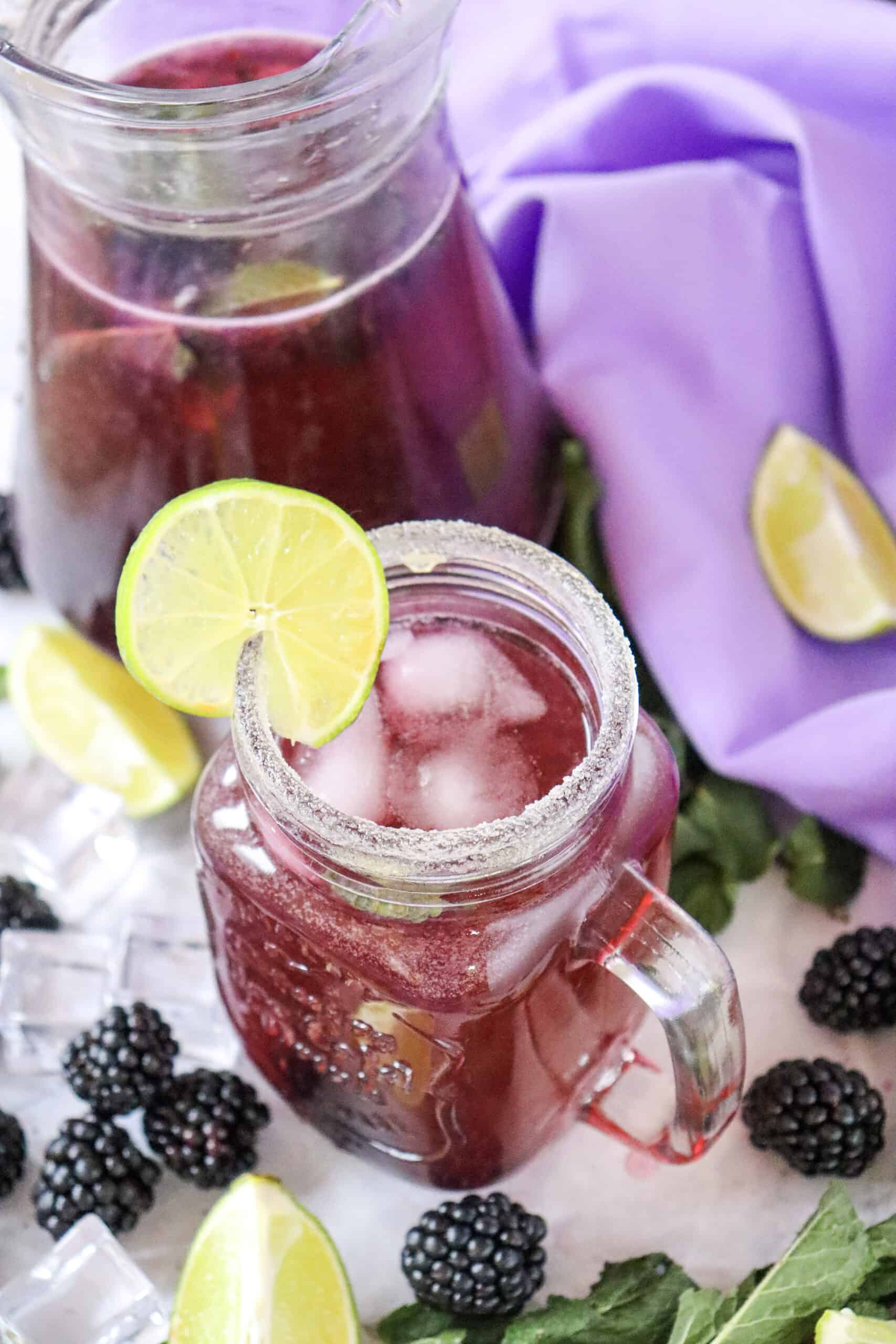 Easy Blackberry Mojito Mocktail