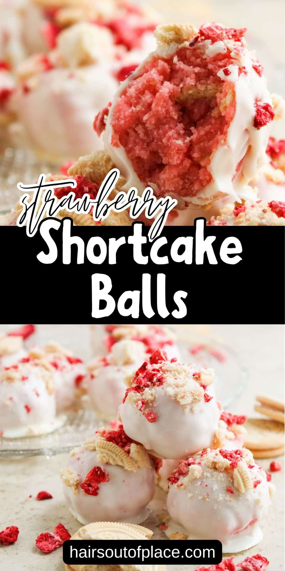 Easy Strawberry Cake Balls with Cake Mix