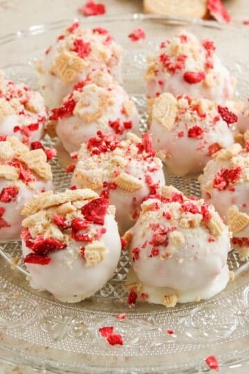 Strawberry Cake Balls with Cake Mix