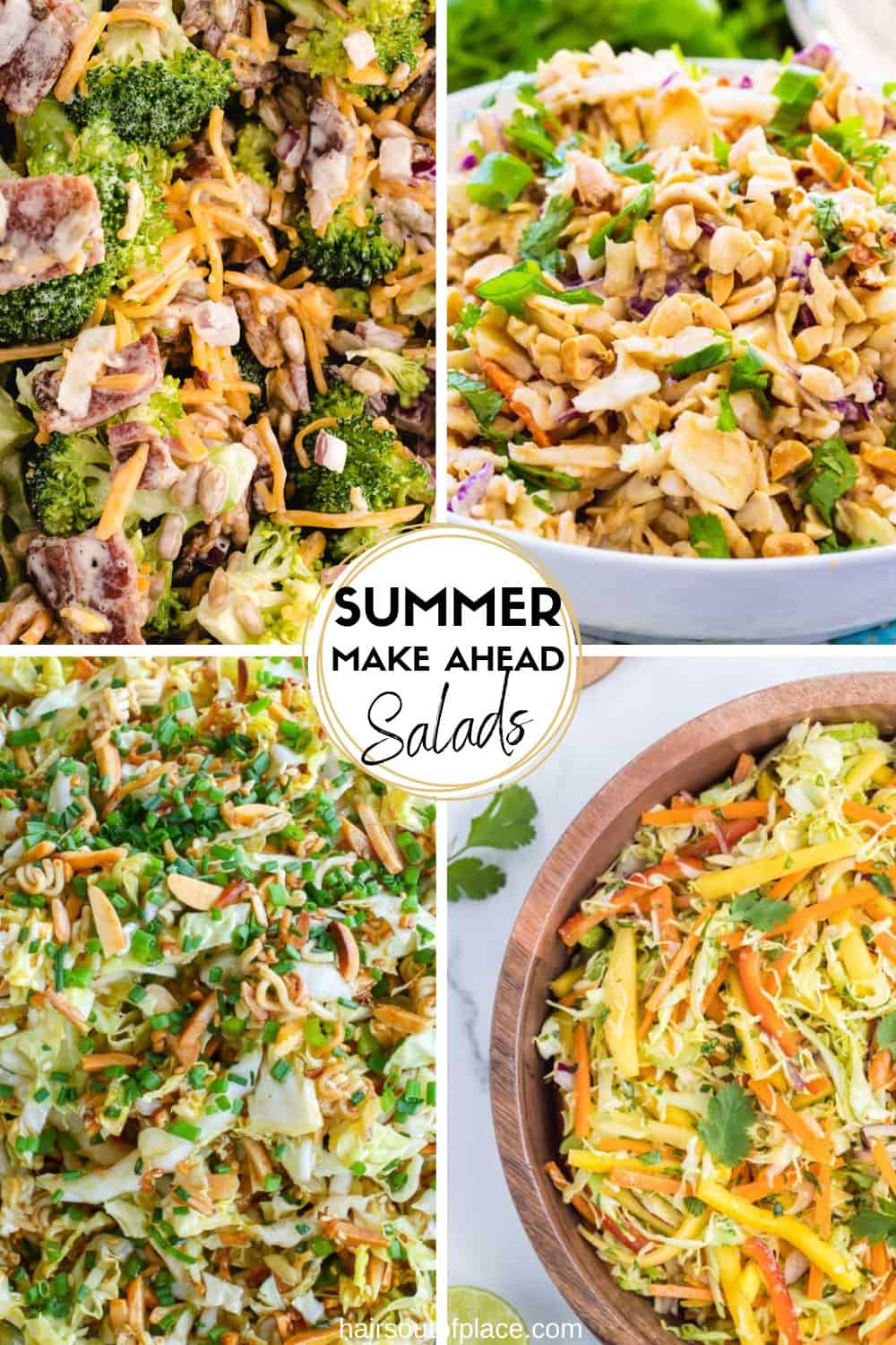 summer make ahead party salads collage of recipes