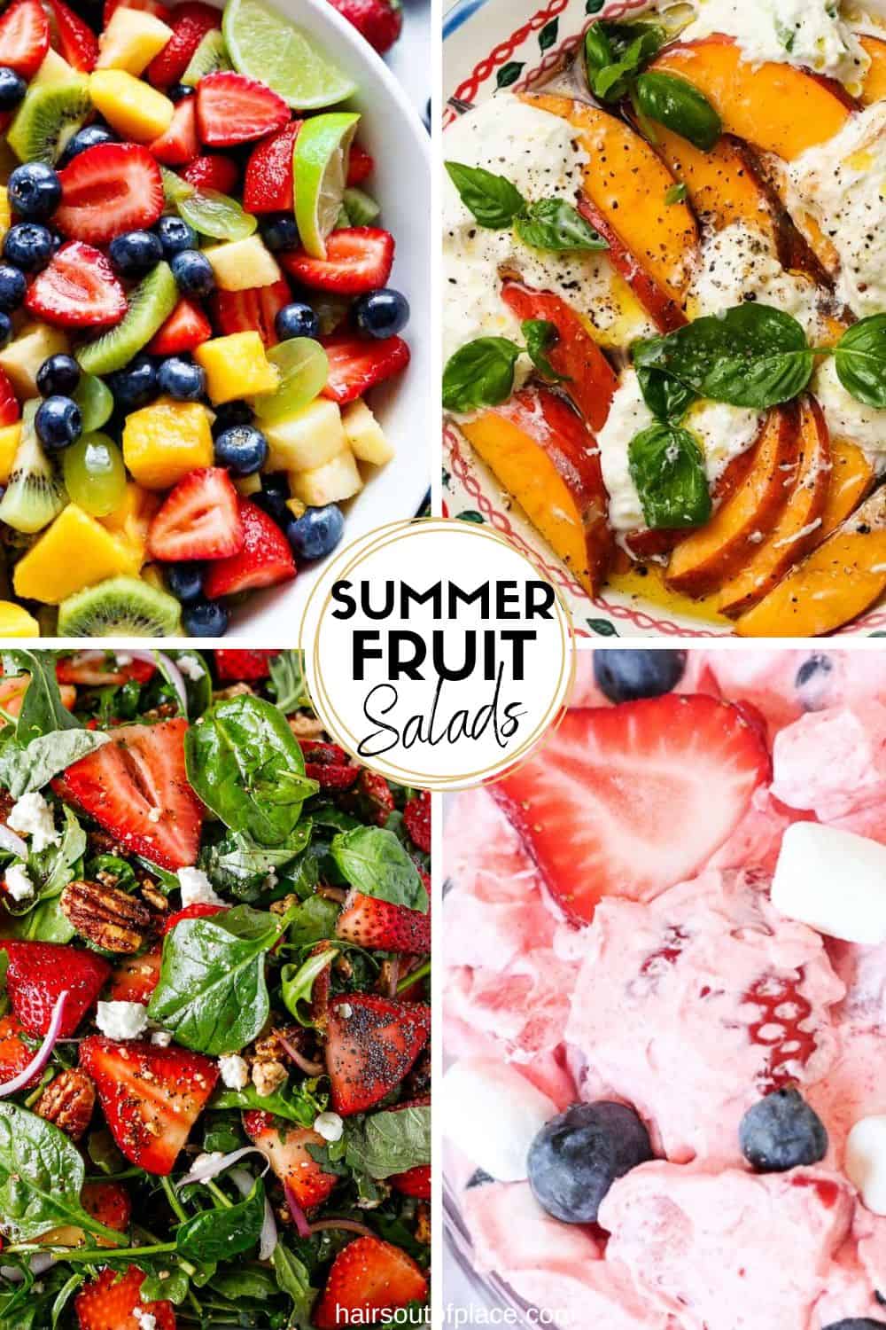 summer fruit salads collage of recipes