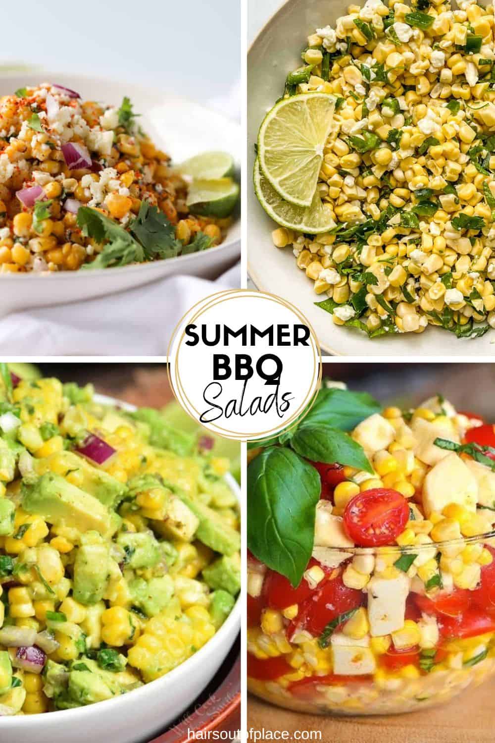 corn summer salads for bbq collage of recipes