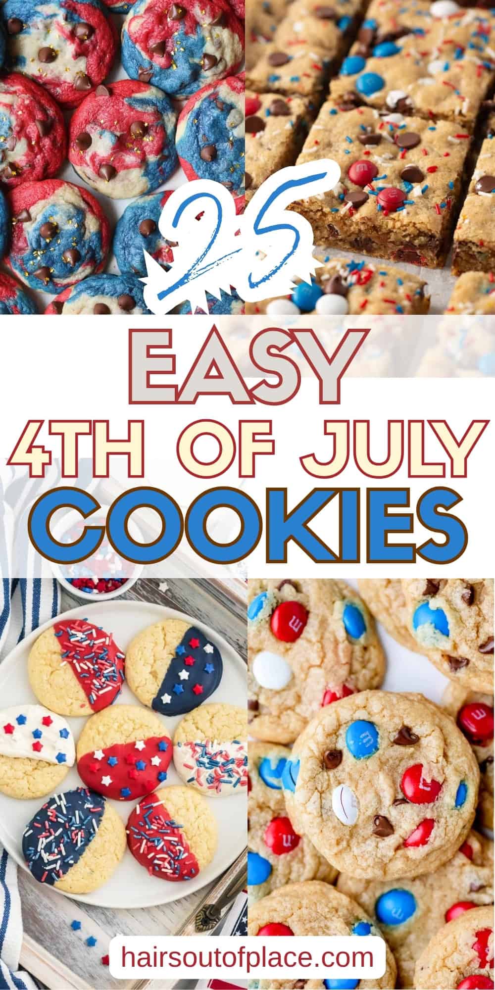 25 Easy 4th of July Cookies Pinterest pin