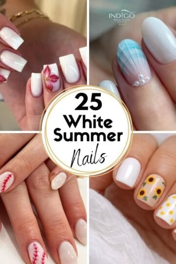 25 white summer nails designs HOOP Collage Images