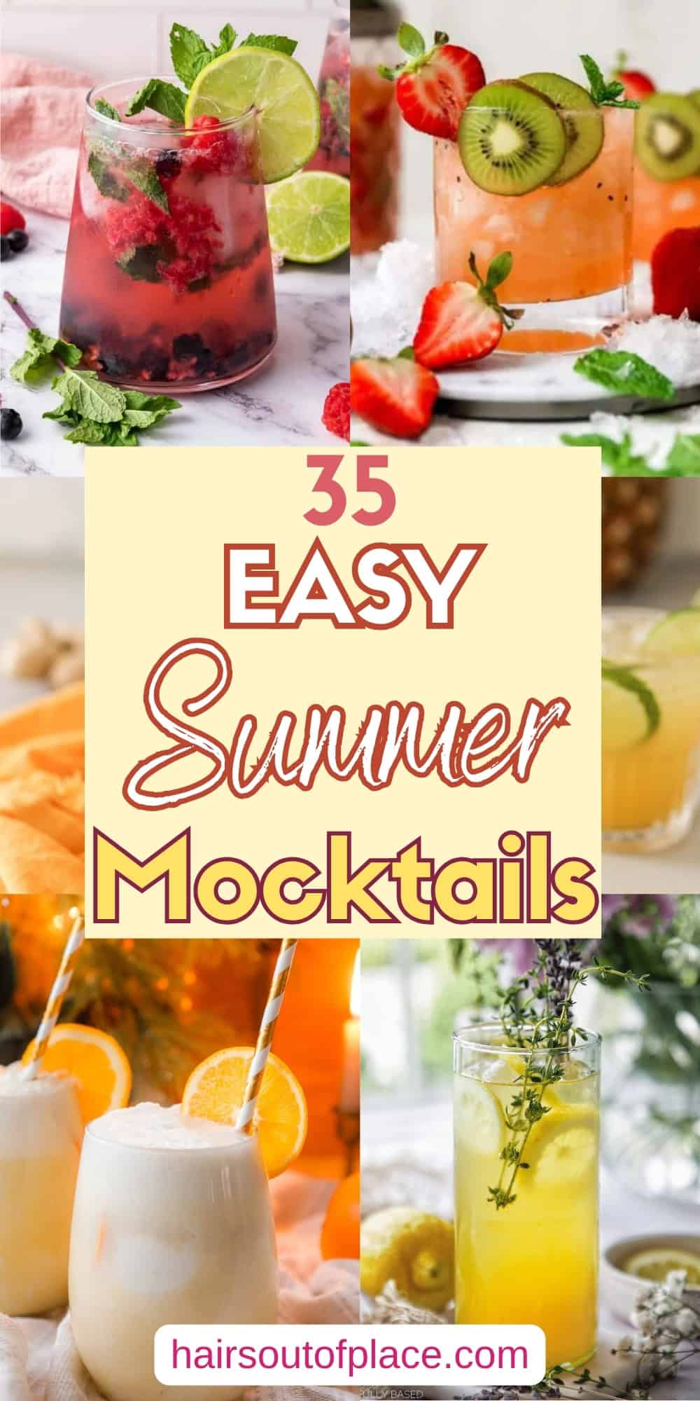 35 Easy Summer Mocktails Pinterest pin