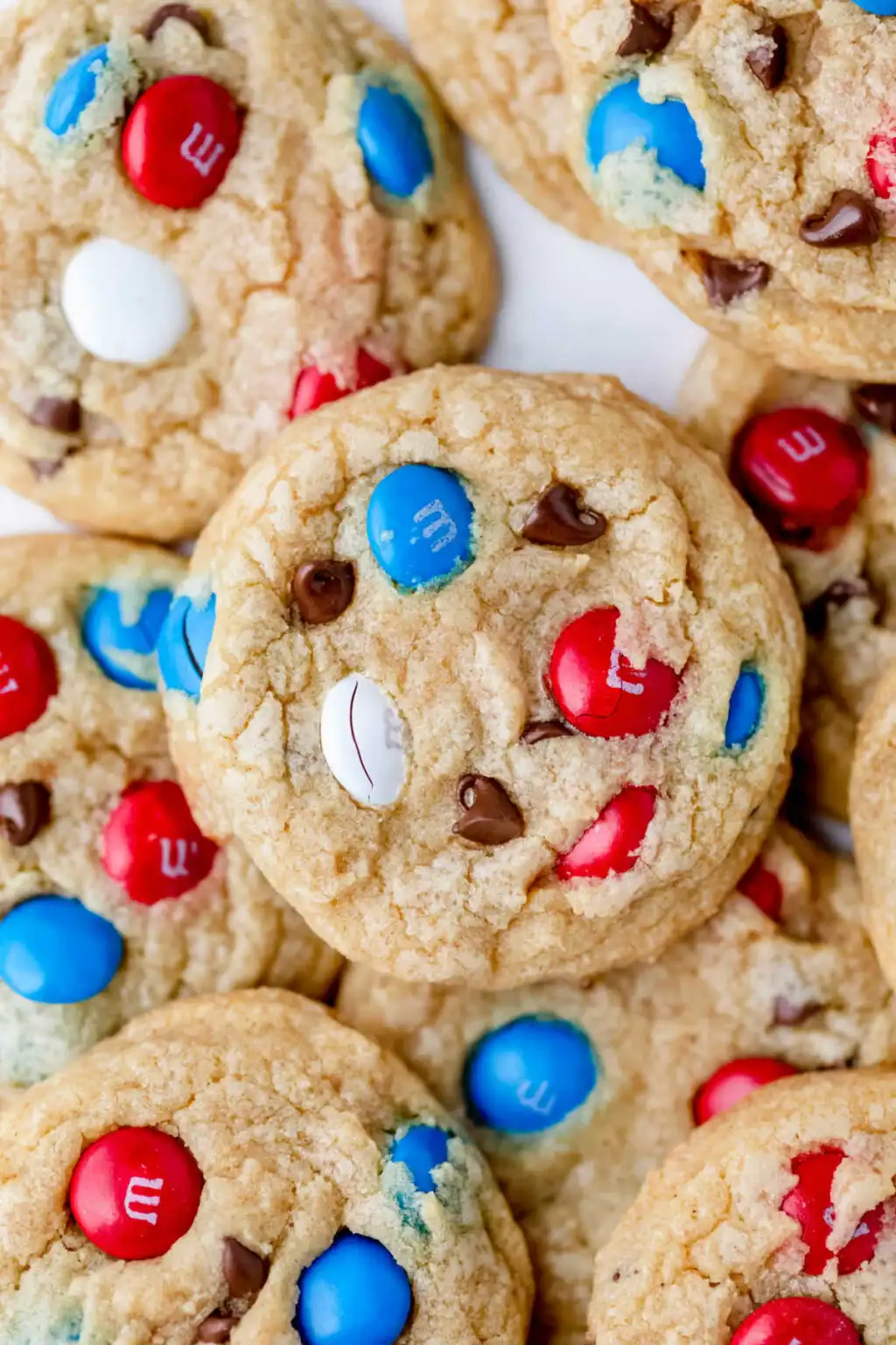 Red White and Blue M&M Cookies
