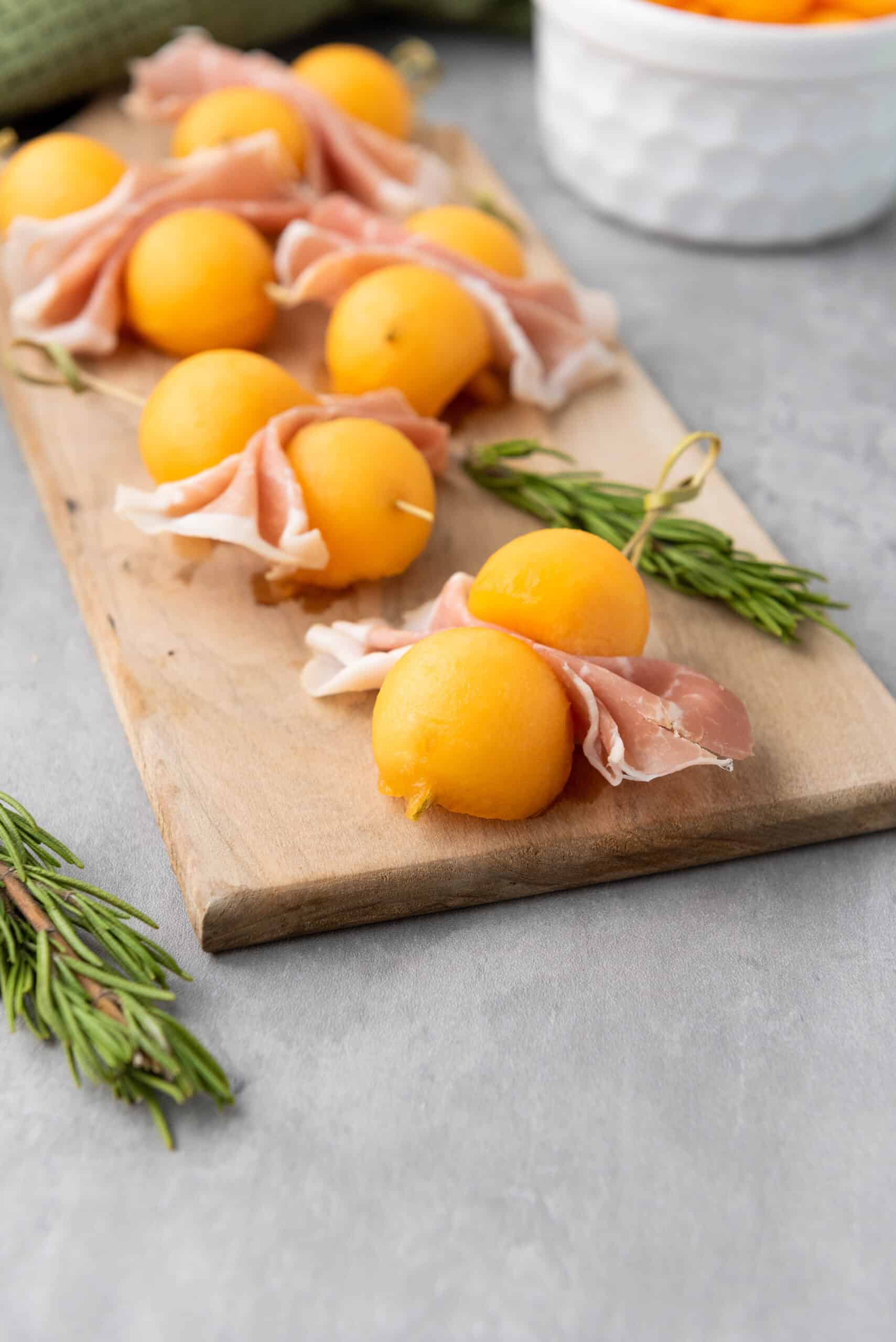 Cantaloupe Prosciutto Bites