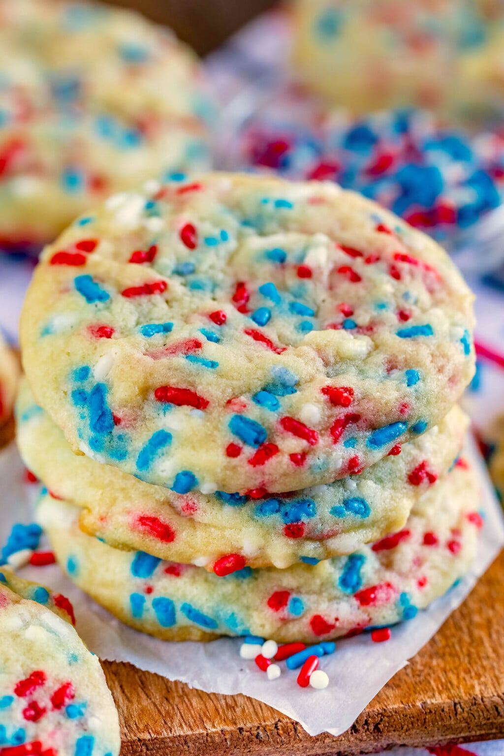 4th of July Sprinkle Cookies
