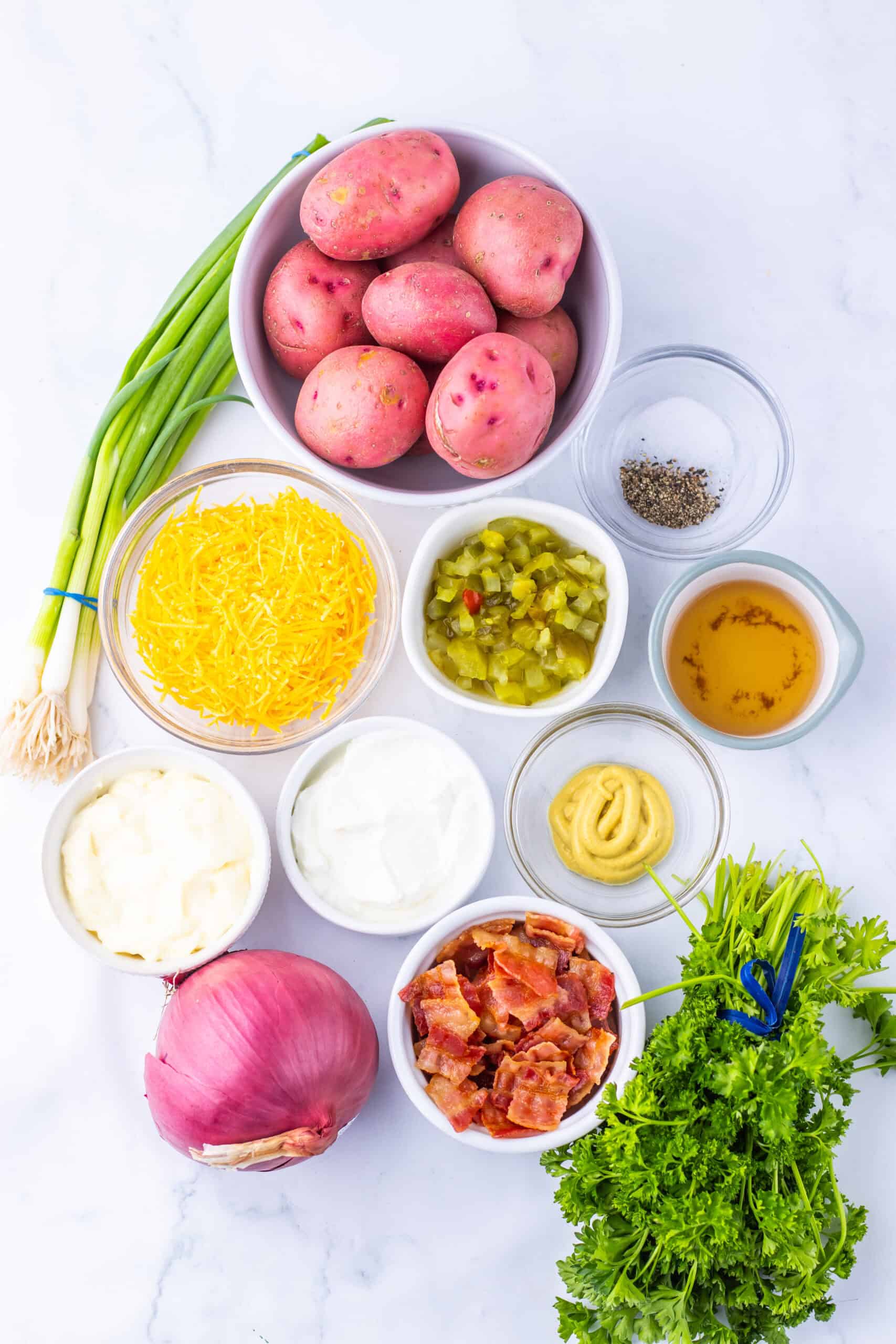 Loaded Potato Salad Ingredients
