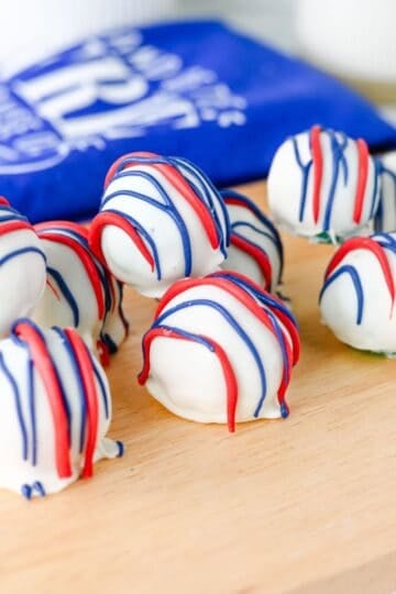 Red White and Blue Cake Balls