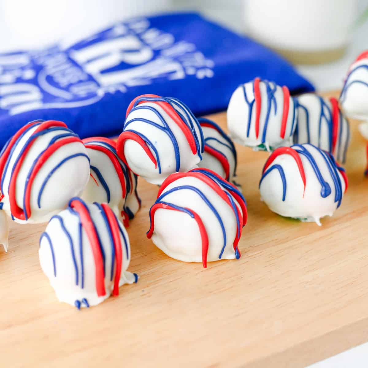 Red White and Blue Cake Balls