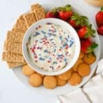 Red White and Blue Cheesecake Dip