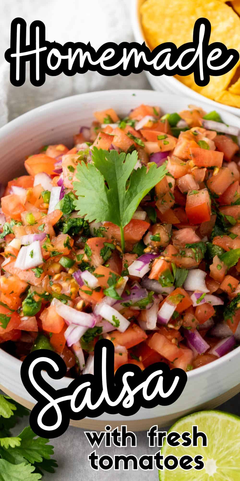 homemade salsa with fresh tomatoes