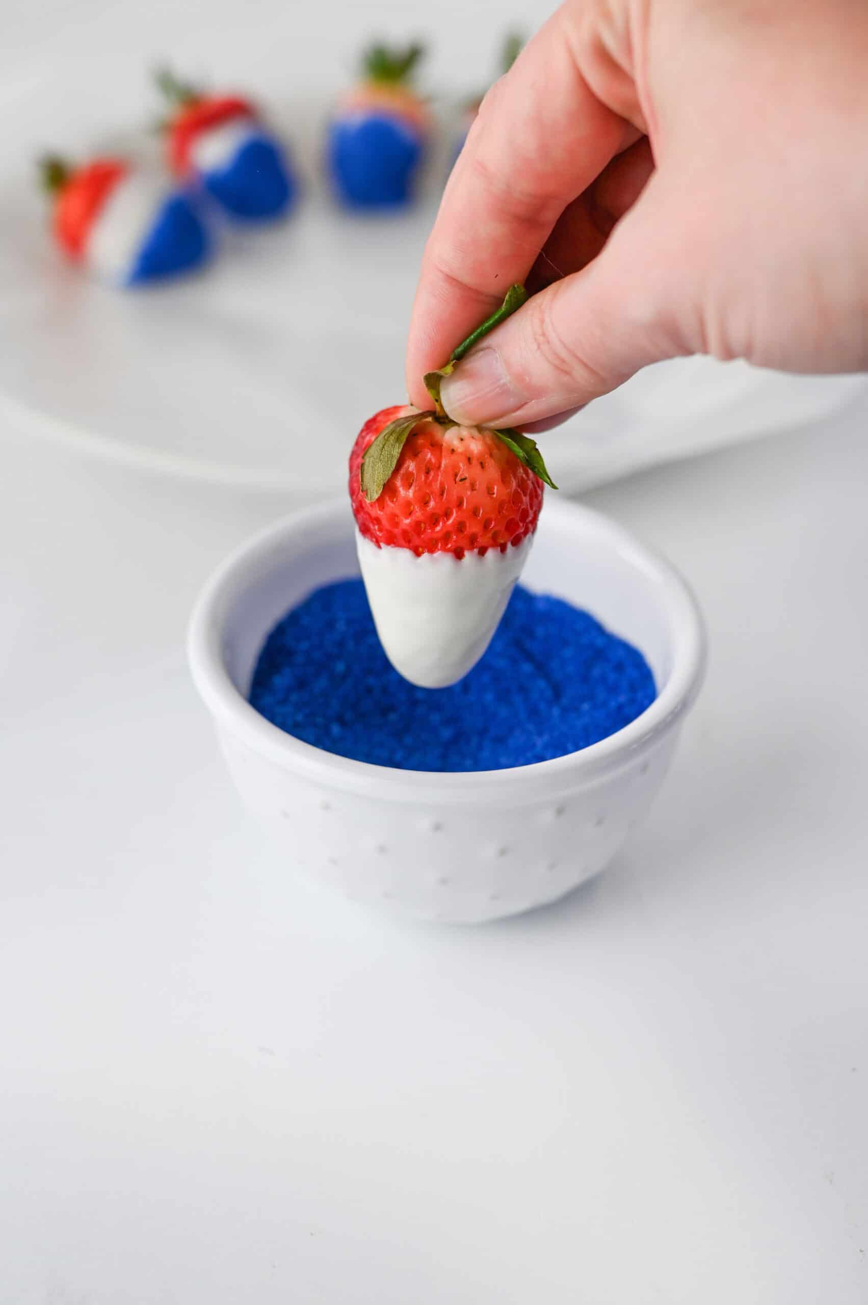 How to Make Red White and Blue Chocolate Covered Strawberries