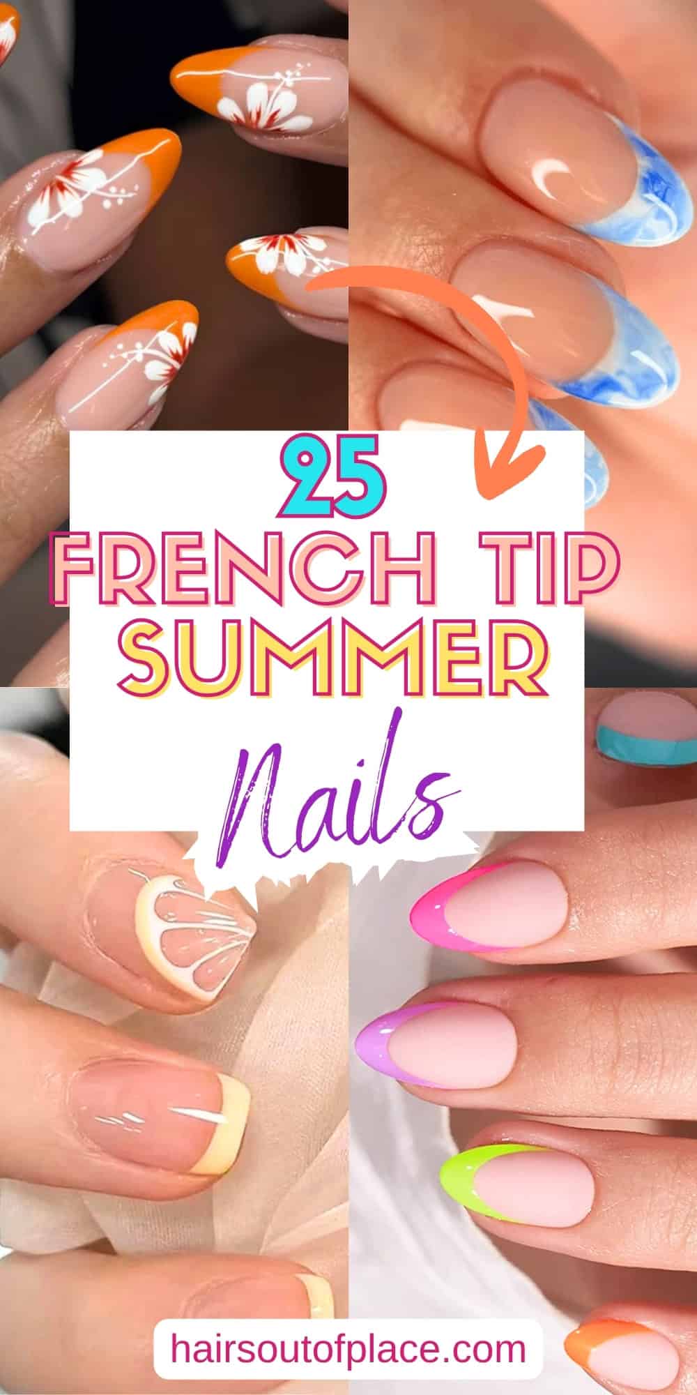 25 cute French tip summer nails pinterest pin